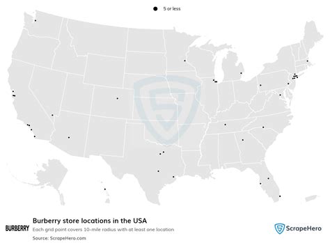 burberry number of locations